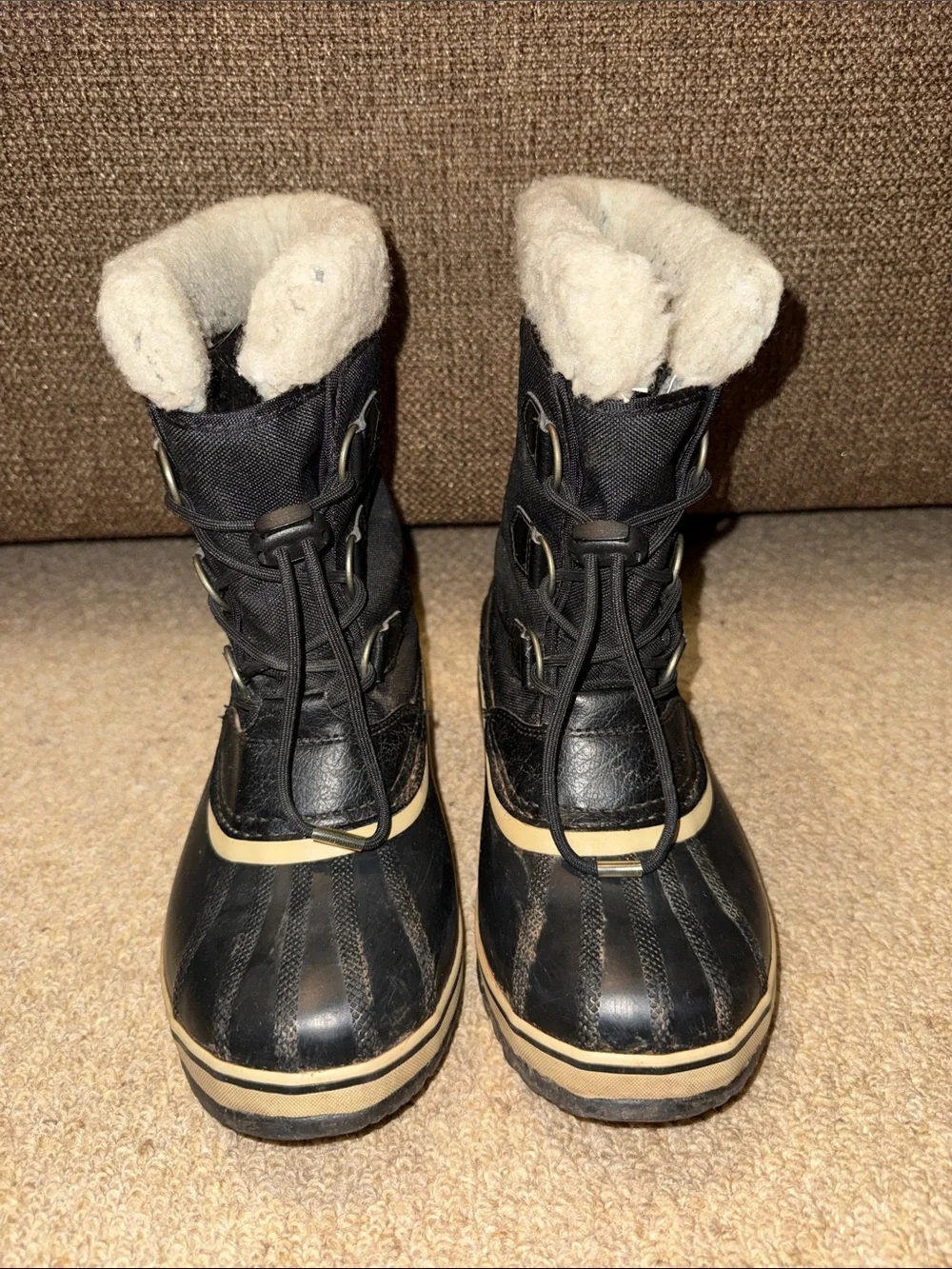 Sorel Shearling Cuff Waterproof Snow Boots Kids 4.5 Women’s 6.5